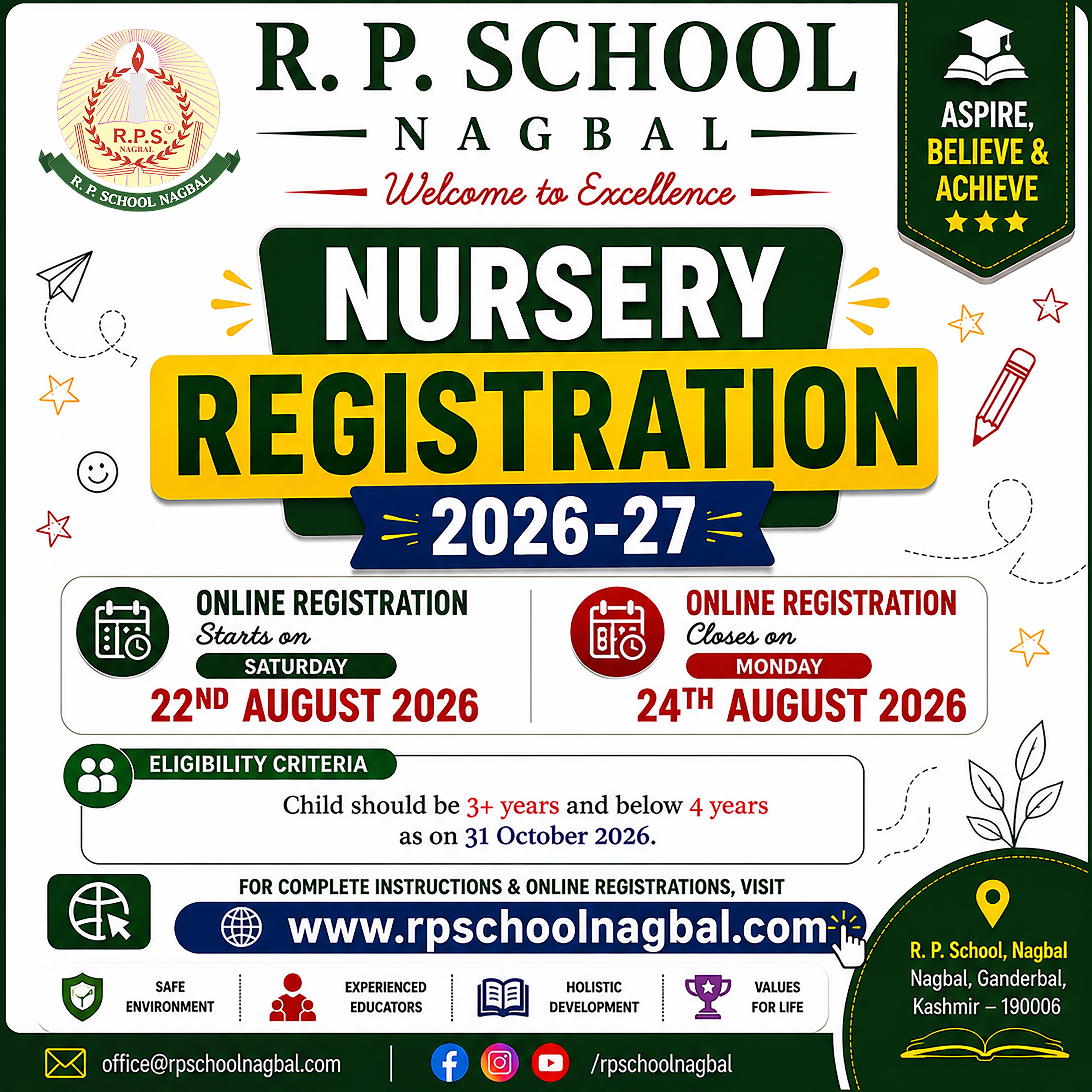 R.P. School Nagbal Nursery Admissions 2026-27